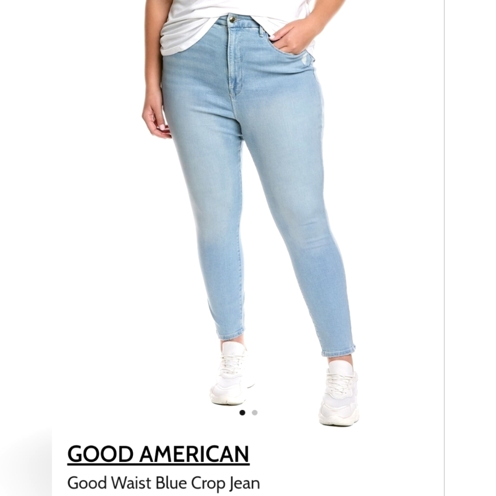 Good Waist Blue Crop (ankle) Jean, Size 8